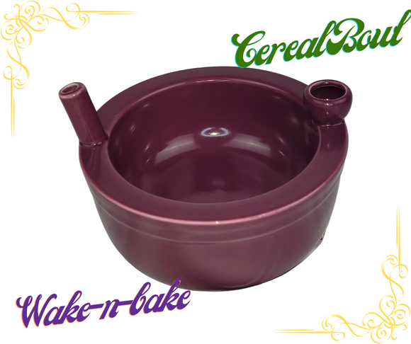 Purple WAKE N BAKE Cereal Bowl - Puffin Peacock Boutique