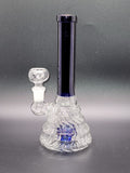 8" Single Perc. with wavy glass Puffin Peacock