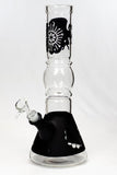 12" Dragon and flower graphic glass water pipe Puffin Peacock Boutique