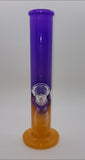 10" Two Tone Color water pipe w/glass downstem Puffin Peacock Boutique