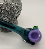 11.5" Purple and Teal Fantasy Elf Pipe Puffin Peacock Boutique