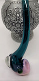 10" Pink and Teal Fantasy Elf Pipe Puffin Peacock Boutique