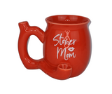 "Stoner Mom" Ceramic Pipe Mug, Red (10.5oz) Puffin Peacock