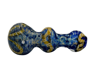 3.5" Flowery Design Hand Pipe Puffin Peacock Boutique